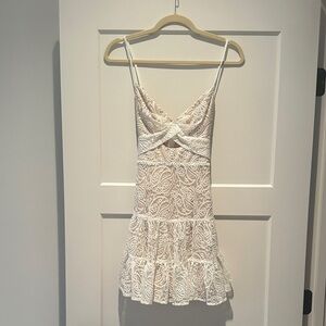 Hello Molly Cream Lace Mini Dress